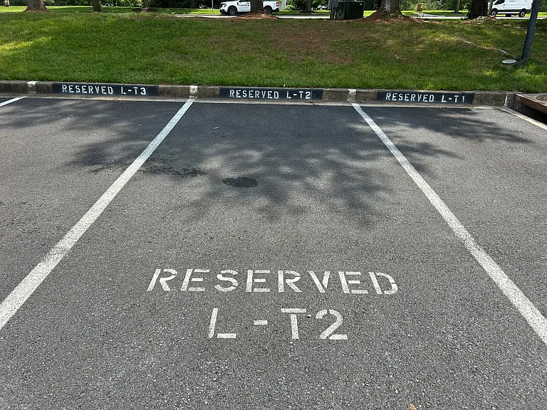 Reserved Parking a few steps from the property