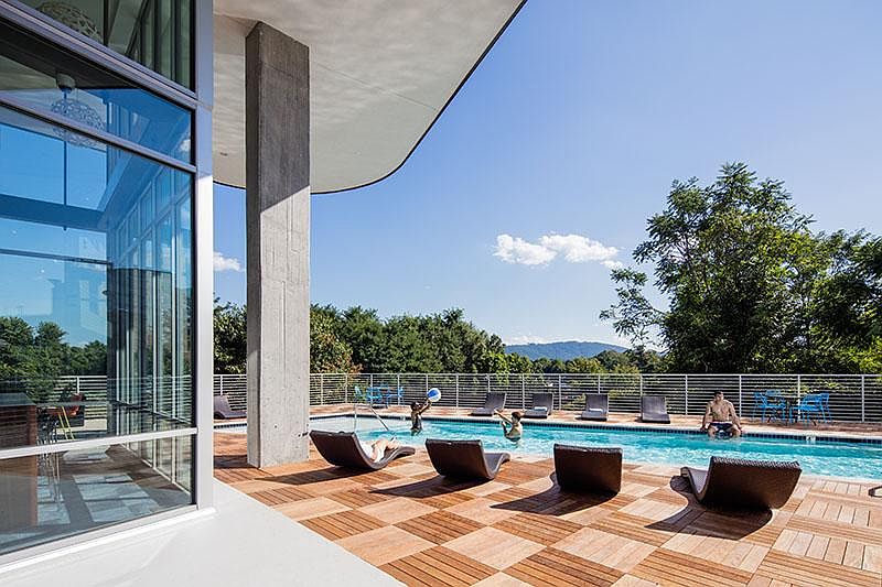 outdoor pool and deck