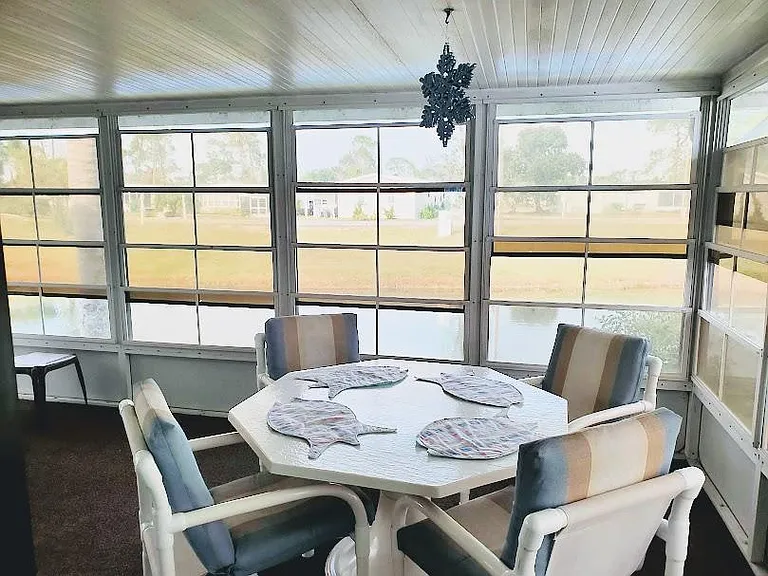 lanai with canal views