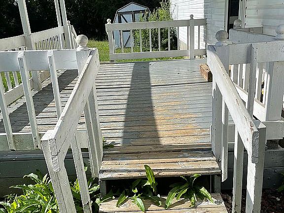 Deck on back side of house