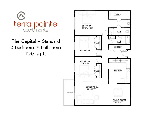 Floor plan The Capitol - Standard