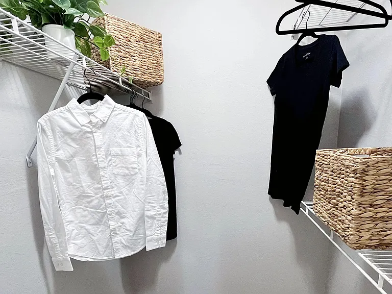 Our master bedroom closets provide abundant space, with built-in organizers to make moving in, organizing, and enjoying life a breeze.