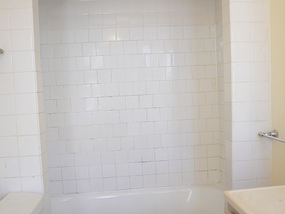 bath tub & stand in shower