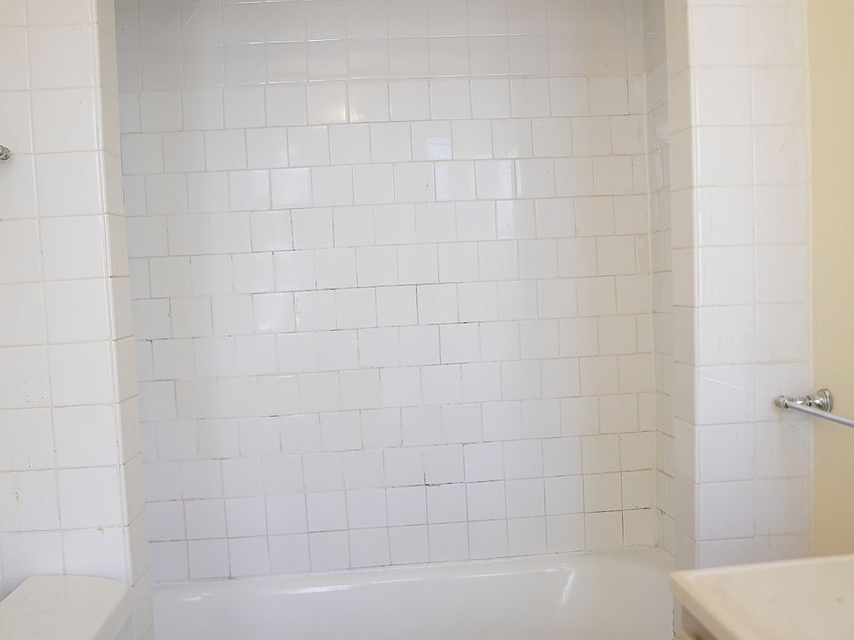 bath tub & stand in shower