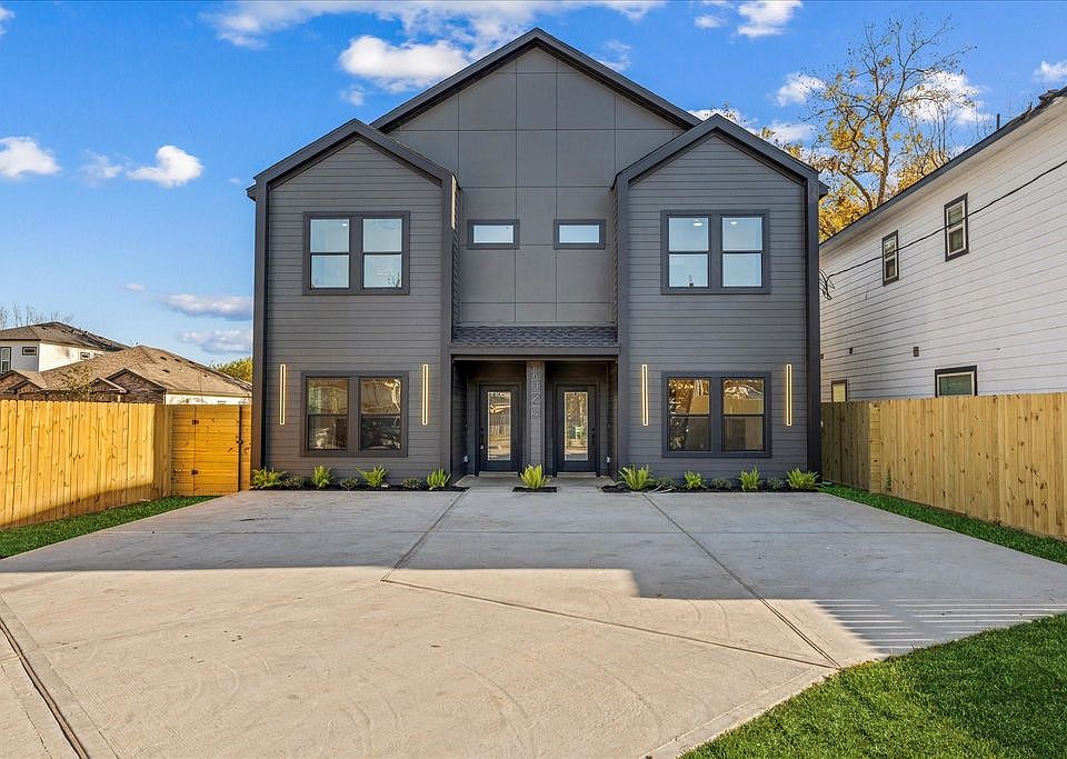 Front of duplex. Parking space for 2+ cars
