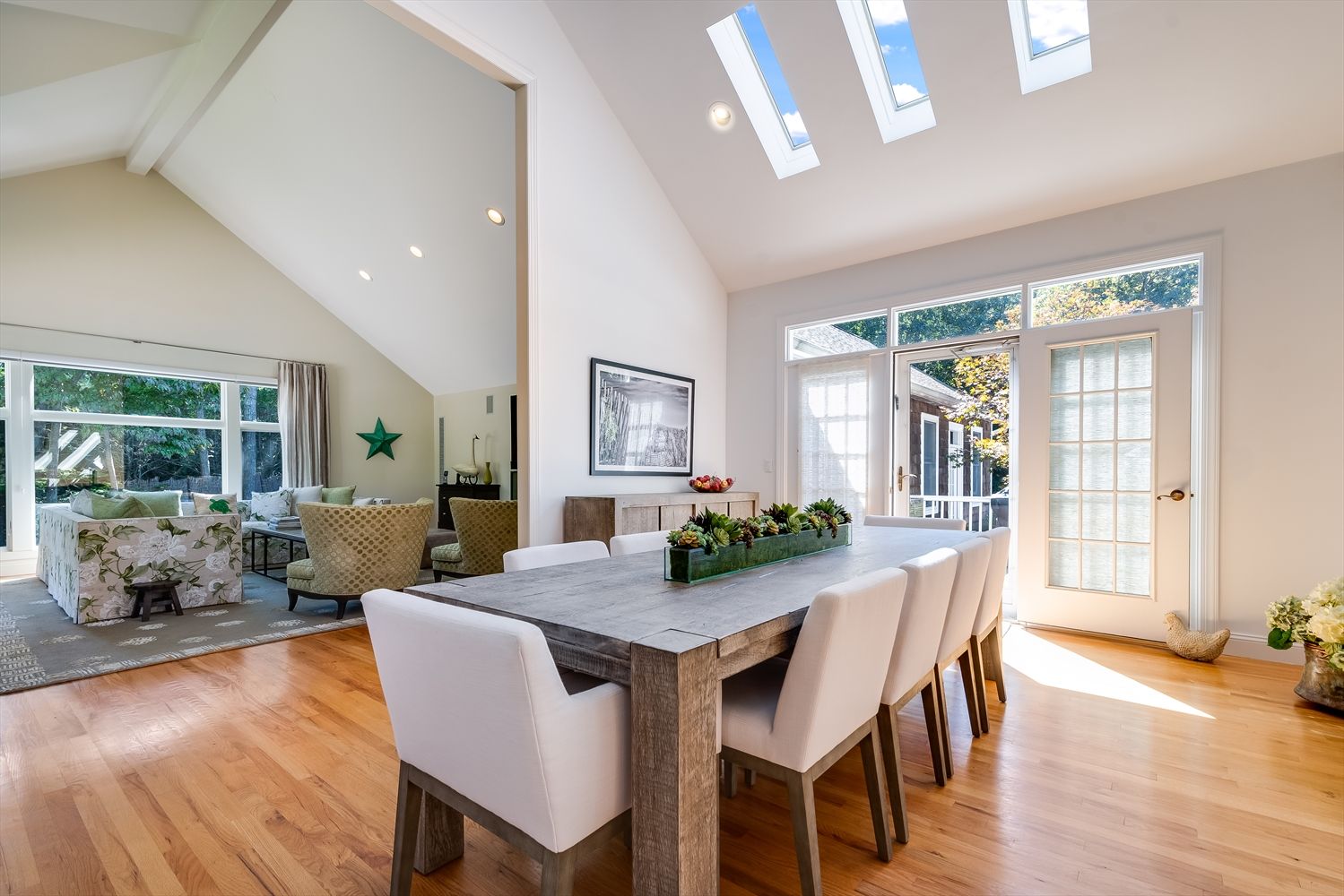  dining under the skylights