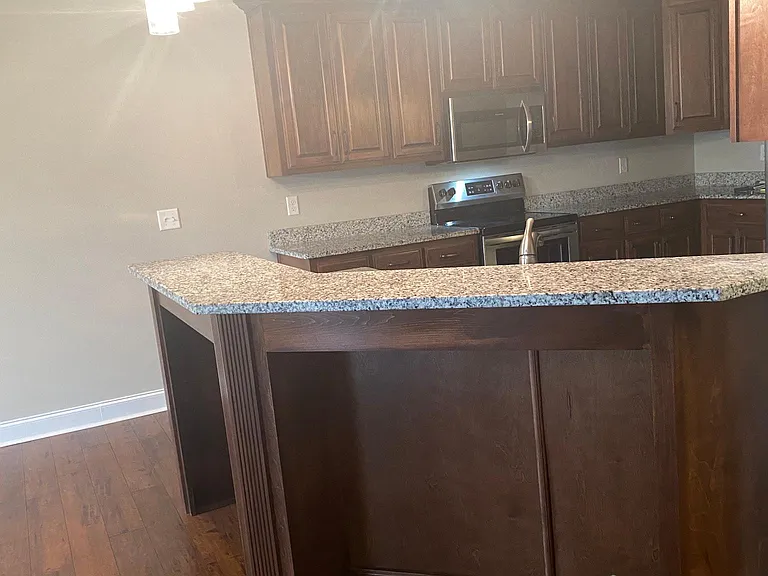 kitchen with granite countertops