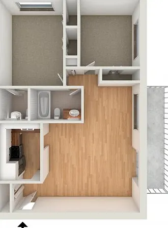 Two bedroom floor plan Two bedroom floor plan
