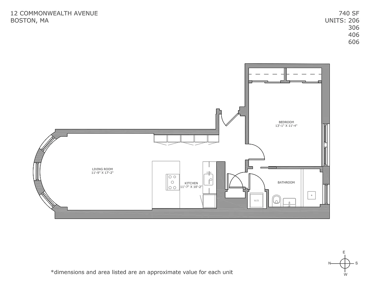 Floor plan One Bedroom One Bathroom