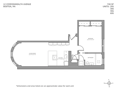 Floor plan One Bedroom One Bathroom