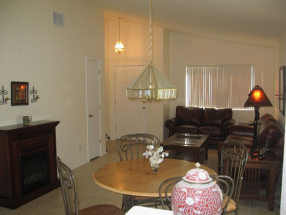 Living and Dining area with Electric Fireplace