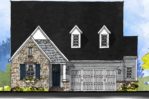 Dana Point - American Cottage 2-Car Front Load Garage Optional Garage Workshop Note Rendering