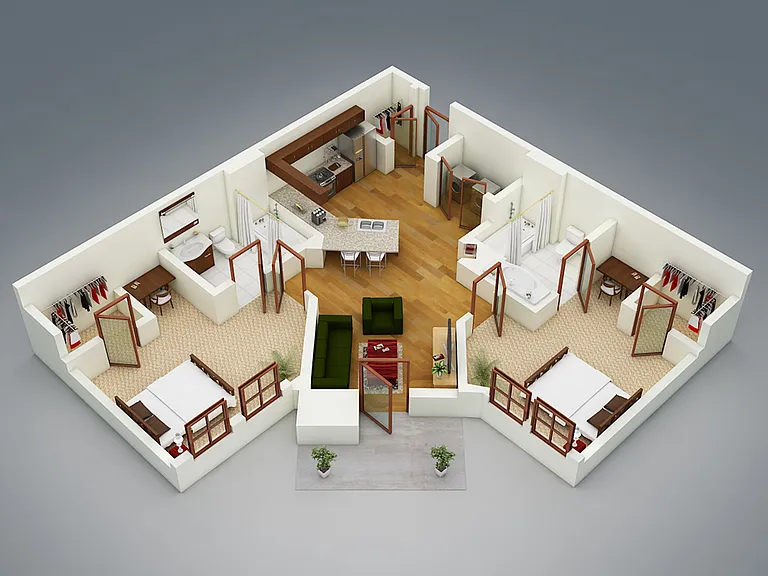 Metro Park East - MOD 7 - 2 Beds - 2 Baths - 403 Sq. ft.