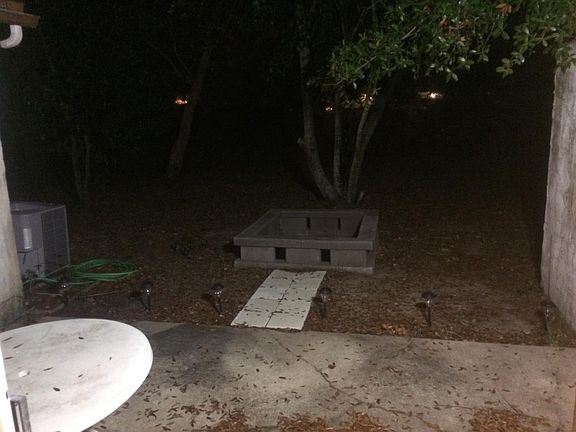 Fire pit in back