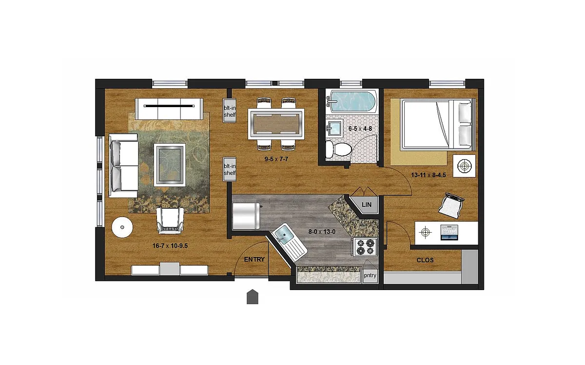 Floor plan One Bedroom
