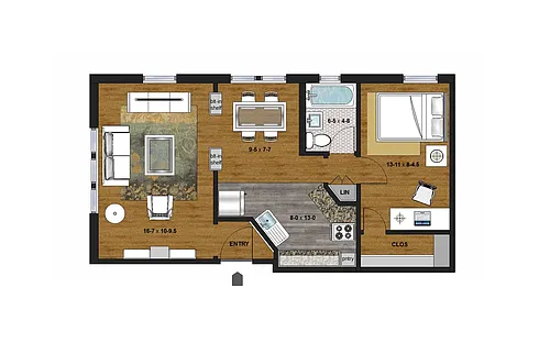 Floor plan One Bedroom