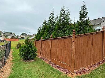 Stained Cedar Fence