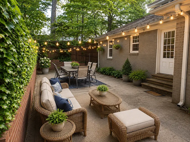 Large patio for entertaining