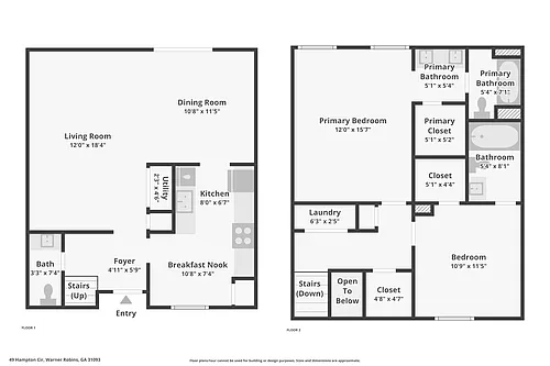 Floor plan Townhome-Deluxe