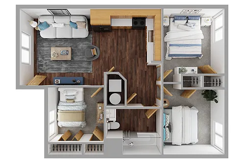 Floor plan 3x1 Meadow