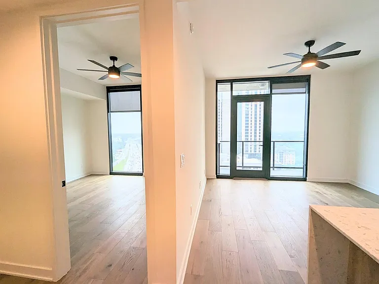 Bed and living rooms