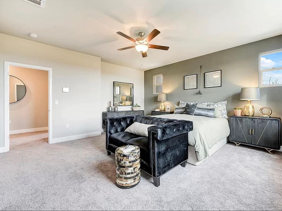 Master's Bedroom (with full bathroom inside), double sink, and as well as large walk-in closet. With couch and 55 inches TV inside the room. Room fully furnished.
