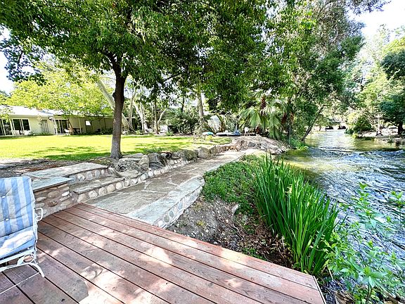 Creek and path to the creek. The creek is now at summer levels.