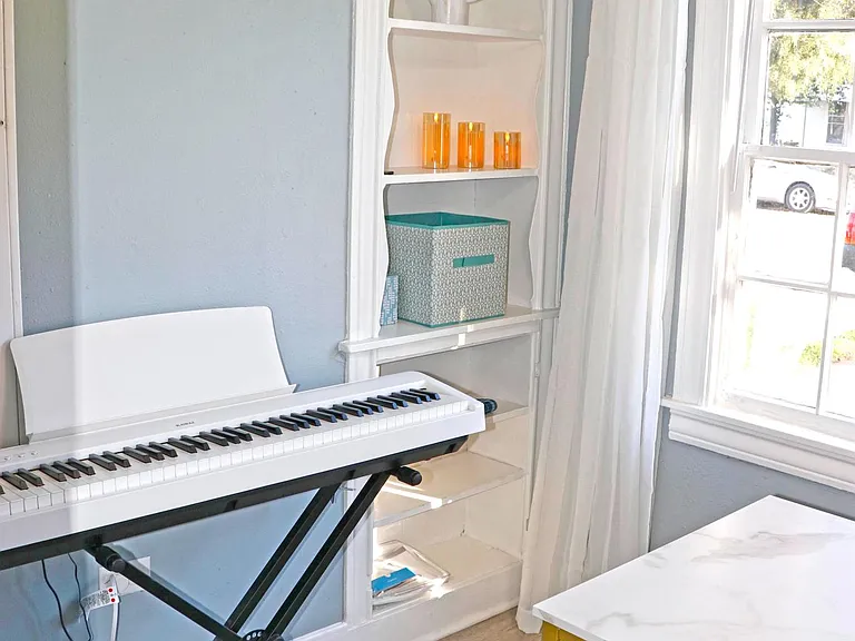 Note: keyboard not included! Feel free to bring your own instrument though. Whole house is yours to fill with music.