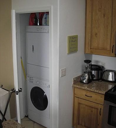Laundry in unit, located in the kitchen
