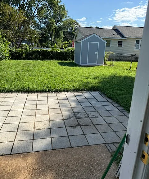 Back yard, patio and shed