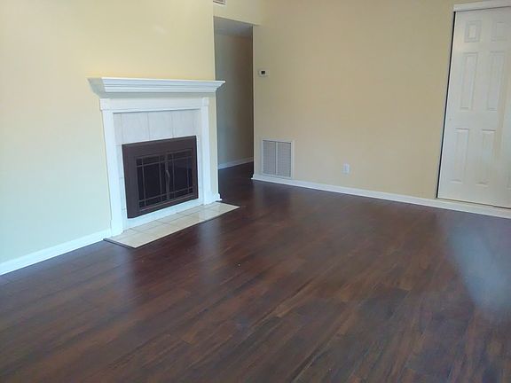 family room with fireplace