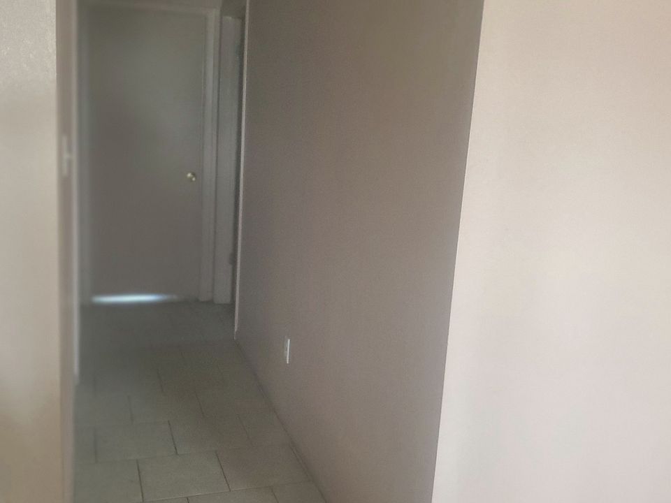 Tile floor in hallway