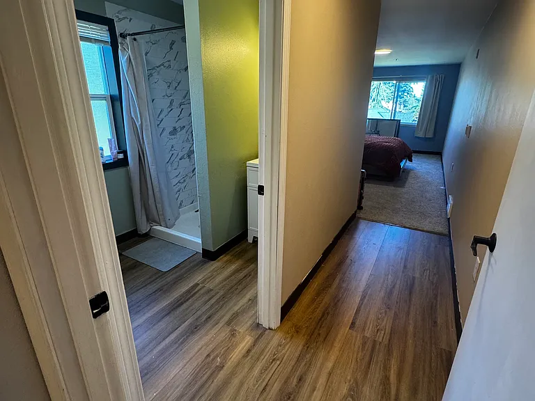 Master bedroom entrance with second bath