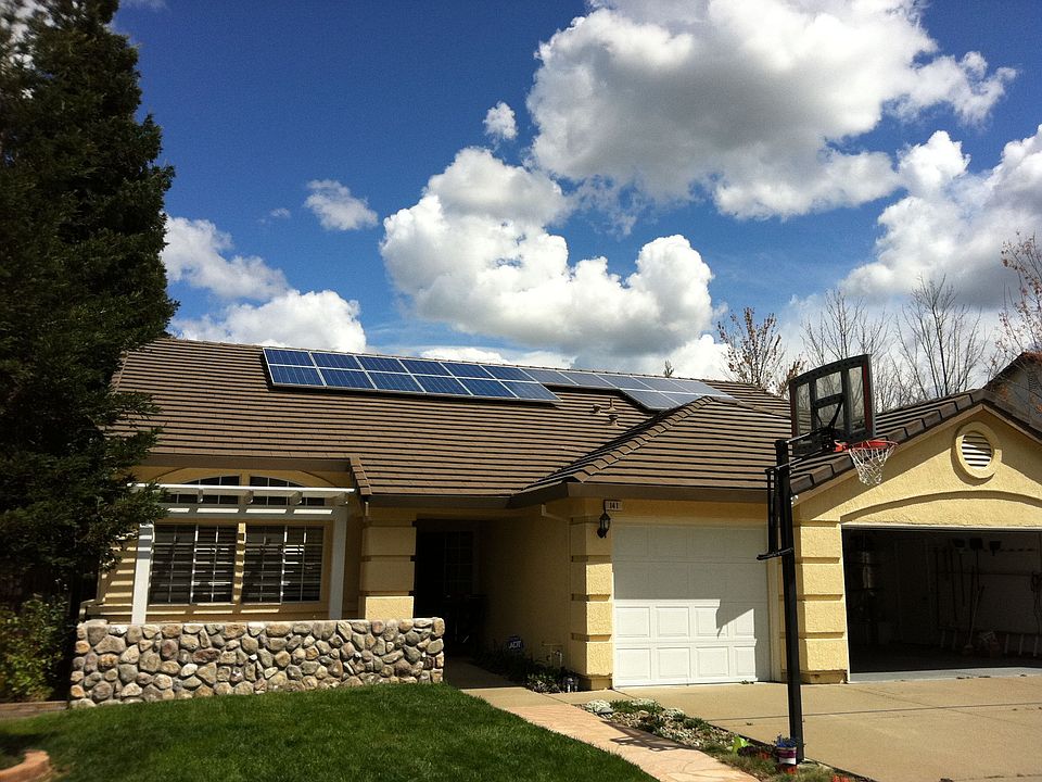 Front Of House (w/ Solar Panels)