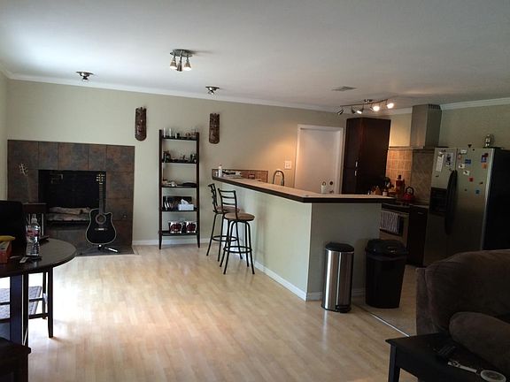 Fireplace and Kitchen