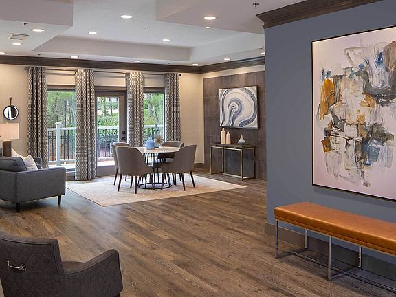 Comfortable conference or social table in the clubroom