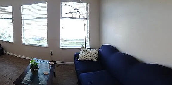 Living area and the front windows.