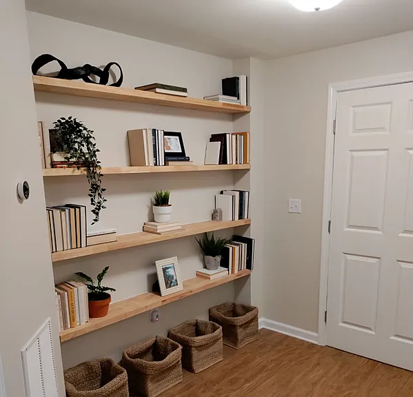 Decorative back area of unit.