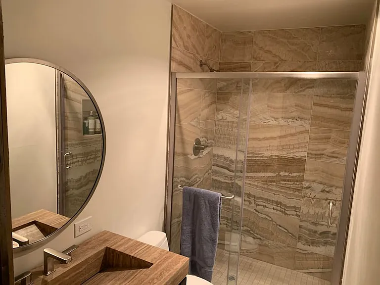 Upstairs guest bathroom off the living room