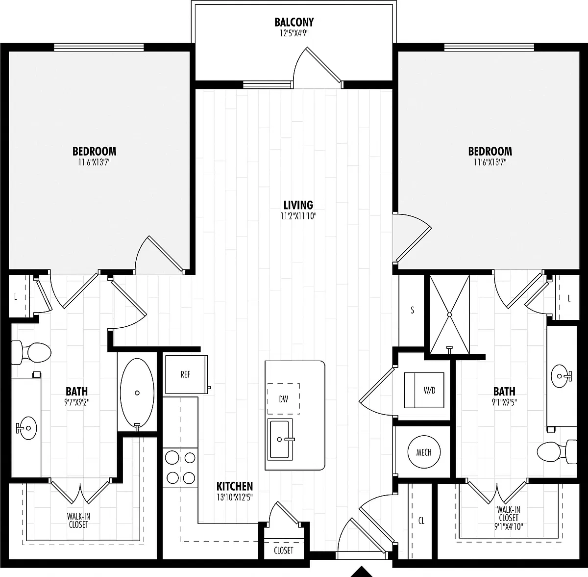 Floor plan B2 Renovated