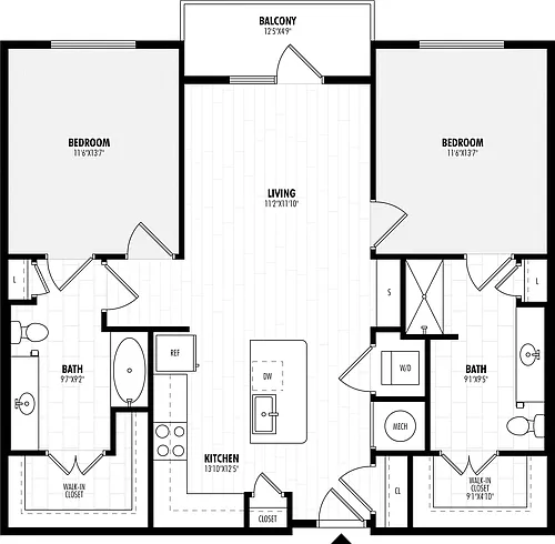 Floor plan B2 Renovated