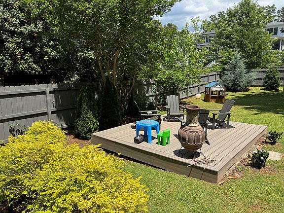 Backyard with patio deck