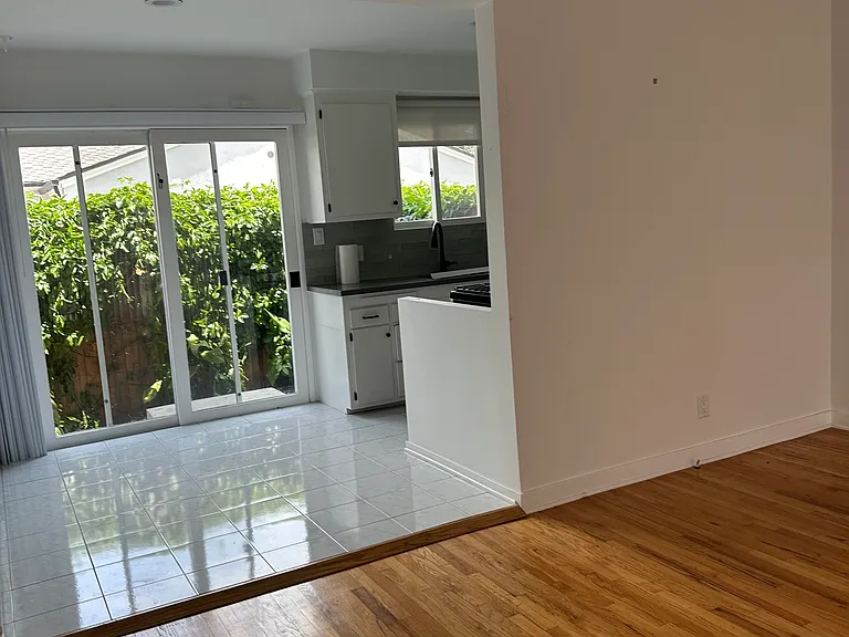 Dining area with sliding doors to private patio.
