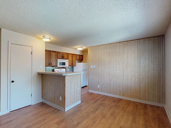 Hardwood floor in the living area