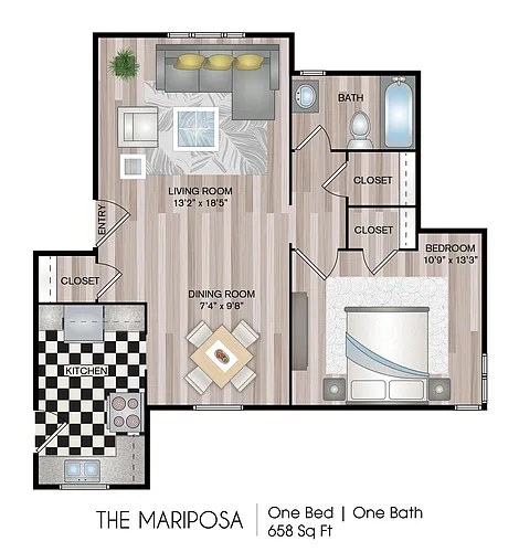 Floor plan The Mariposa (Garden)
