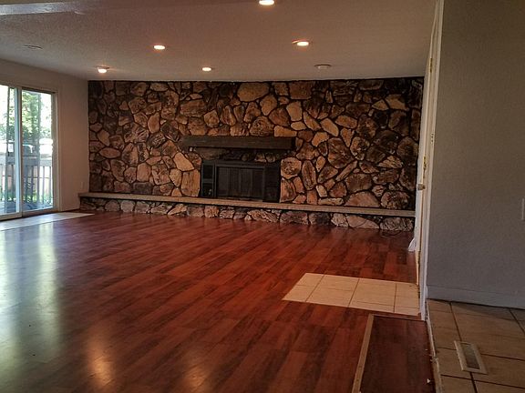 Larger family room with fireplace