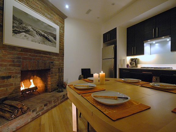 WOOD BURNING FIREPLACE