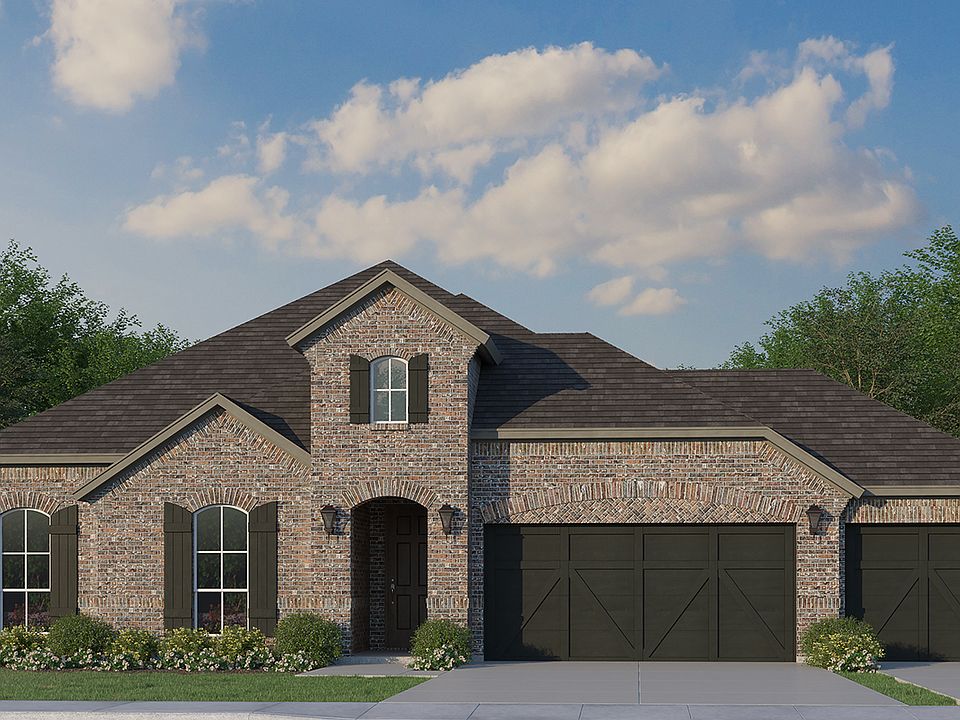 Plan 1682 Elevation A with 3rd Car Garage