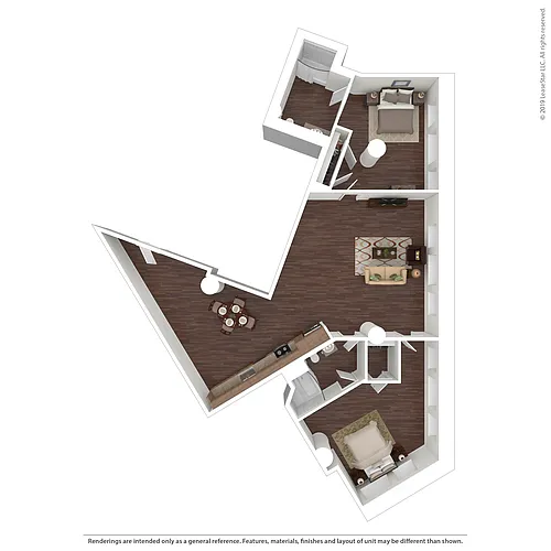 Floor plan 110% AMI 2 Bed / 2 Bath