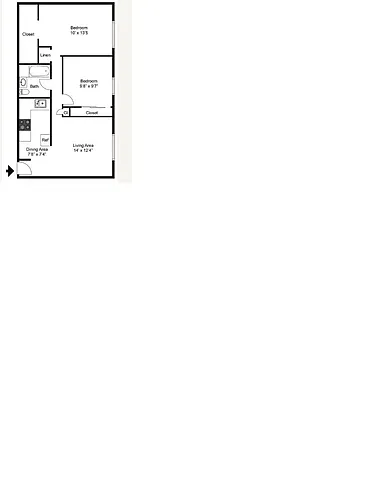 Floor plan 2 Bedroom